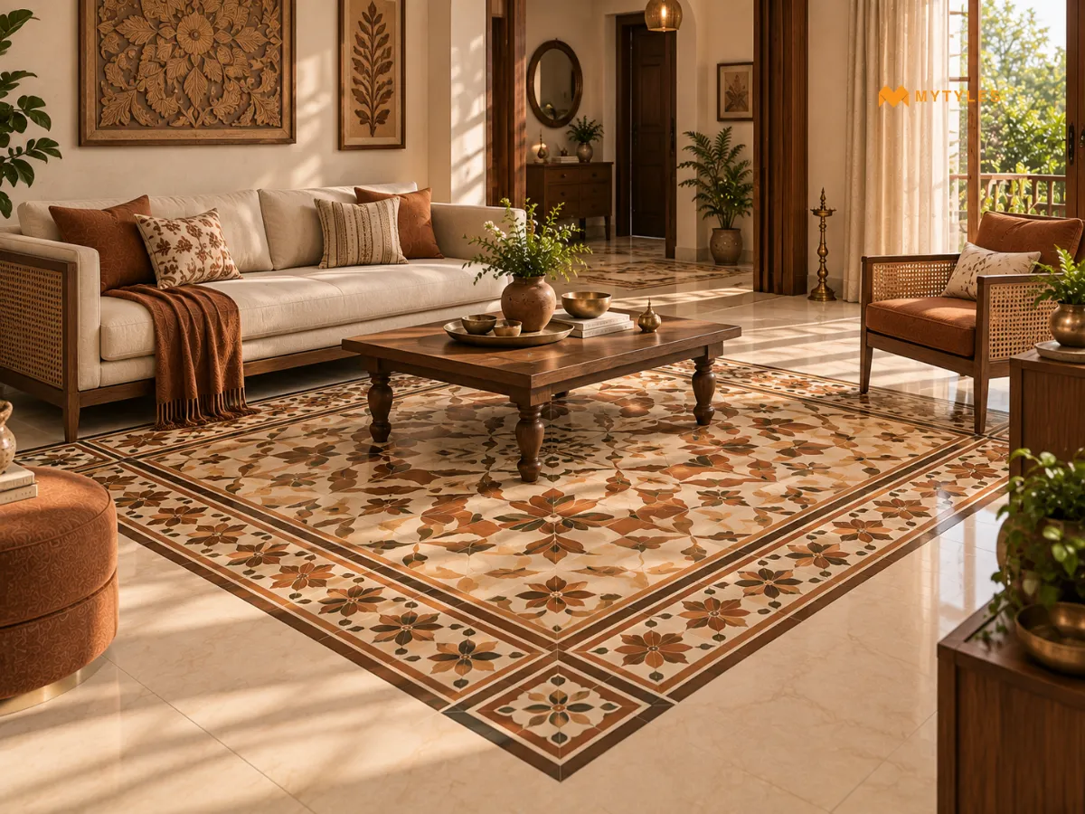 Try Terracotta, Brown, and Ivory for a Warmer Traditional Look